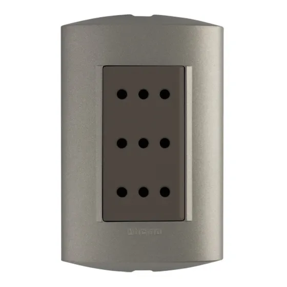 Enchufe Triple P2+e 10a Mink/terra Armado - Bticino