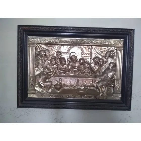 Vendo Cuadro De Ultima Cena Metal Repujado