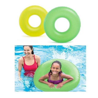 Boia De Cintura Inflável Redonda Neon Sortida Verão 91cm Boia De Cintura Inflável Redonda Neon Sortida Verão 91cm