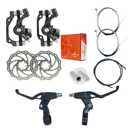 Kit Freio Disco Absolute E Alavanca Logan Aluminio Mtb Bike