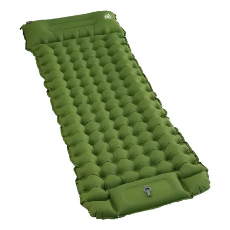 New Hawaii Colchão Insuflável Manual Multiuso Almohadas Incorporada Verde