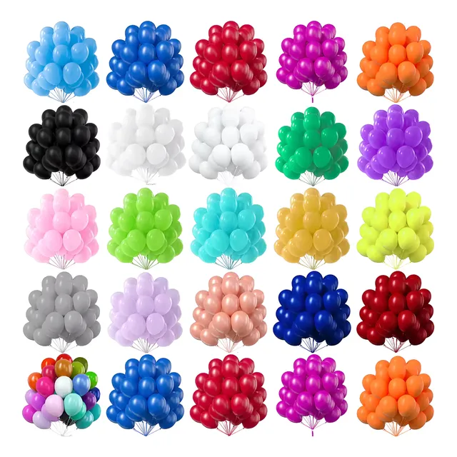 Pack 25 Globos Cumpleaños Latex R5 12cm Elige El Color