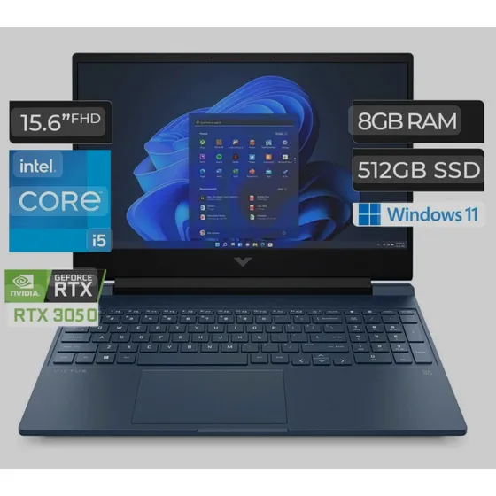 Laptop Hp Victus 15-fa0033dx, I5, 8gb, Rtx 3050