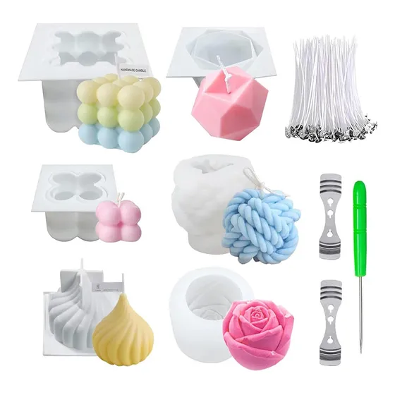59piezas Molde De Vela De Silicona 3d, Para Diy Velas