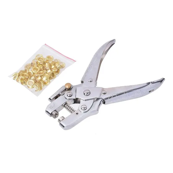 Alicate Para Ojetillos 6mm + 50 Ojetillos Tactix # 217203