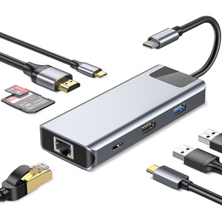 Hub 8 En 1 Con Ethernet Card Reader Adaptador Usb C A Hdmi 4 Hub 8 En 1 Con Ethernet Card Reader Adaptador Usb C A Hdmi 4
