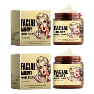 2pcs Bálsamo De Sebo De Res Batido Y Miel, Crema Facial Con 2pcs Bálsamo De Sebo De Res Batido Y Miel, Crema Facial Con
