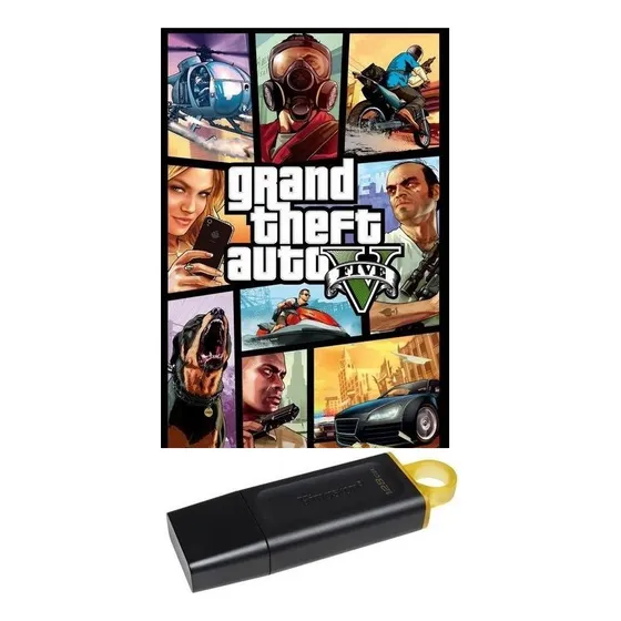 Pendrive 128gb Grand Theft Auto V Gta 5 Rockstar Full Dlc Pc