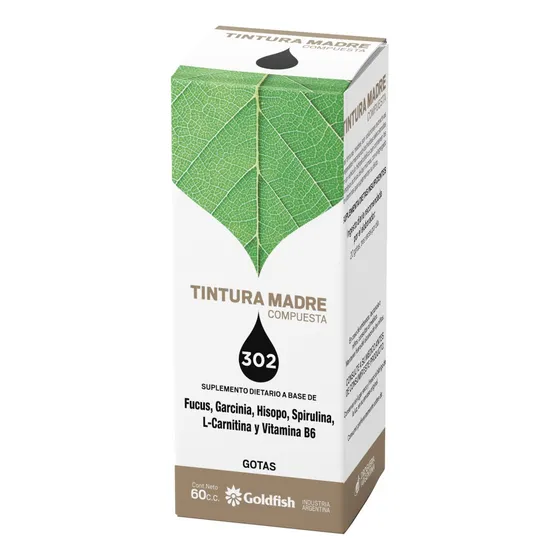Tintura Madre Compuesta X 60 Ml N° 302: Fucus, Garcinia, Hisopo Y Spirulina Con L-carnitina Y Vitamina B6