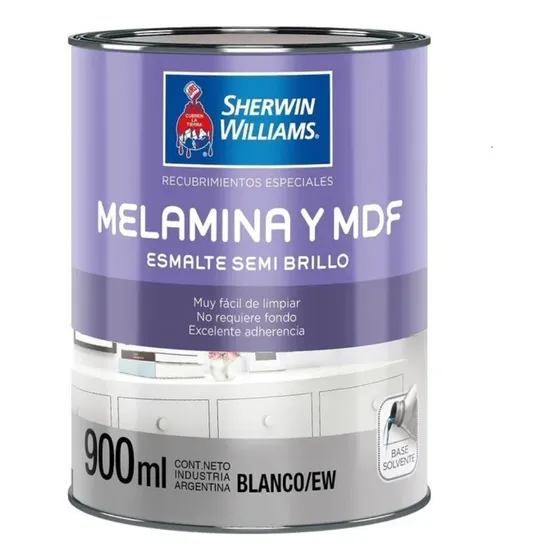 Esmalte Melamina Y Mdf 1/4gl Blanco Sherwin Williams