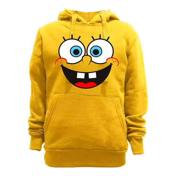 Buzo Canguro Algodón Felpa  Adulto Unisex Bob Esponja 