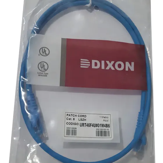 Cable de Red Cat 6 UTP 1m Azul Dixon LSZH RJ45 Interior | Cuotas sin interés
