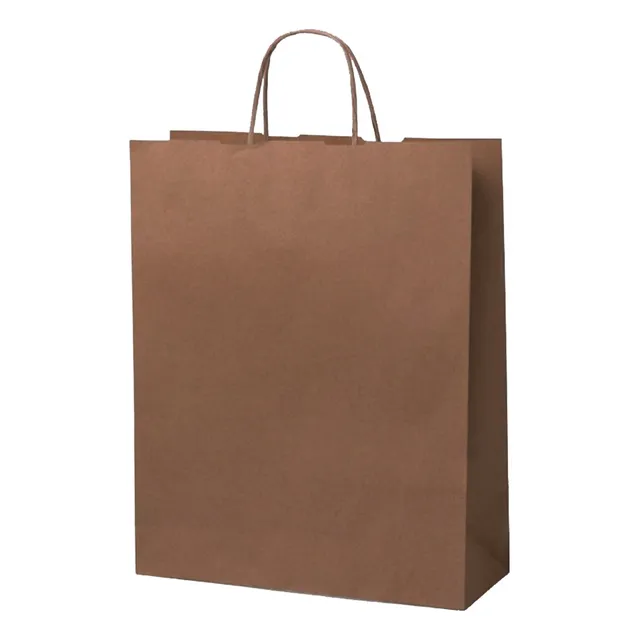 12 Bolsas Papel Kraft 120 Gr 20x15x6 Cm Biodegradable Ecolog