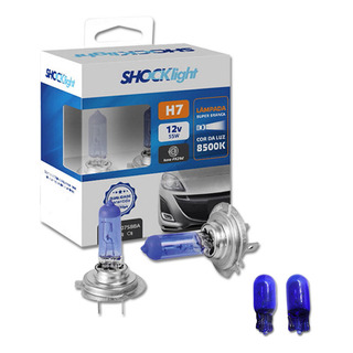 Par Lâmpadas Super Brancas Para Farol H7 8500k + W5w Brinde Par Lâmpadas Super Brancas Para Farol H7 8500k + W5w Brinde