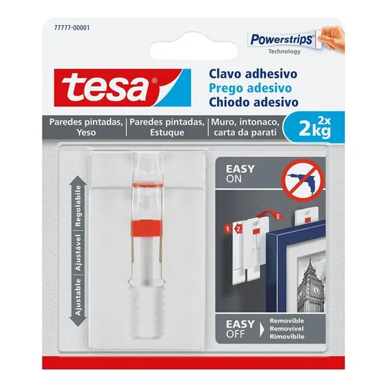 Clavos Ganchos Adhesivo Tesa 2kg - Para Cuadros- Removible