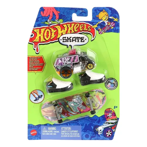 Finger Skate Hot Wheels Con Auto Accesorios Para Niños Febo