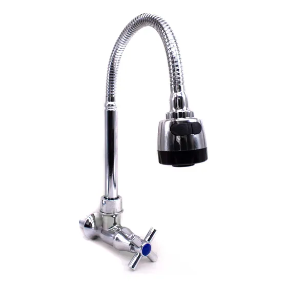Grifo Metalico Para Pared C/pico Flexible Lh-1896