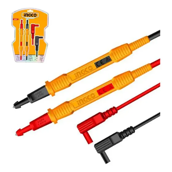 Set Cables Amperimetro Tester 600v 8cm Ingco