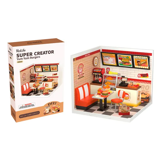 Robotime-diy Kit P/montar Casa Miniatura Para Bonecas