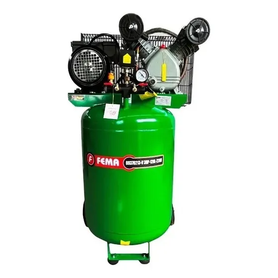 Compresor Vertical Fema A Correa 120 Litros 3 Hp 220v Color Verde Fase eléctrica Monofásica Frecuencia 50