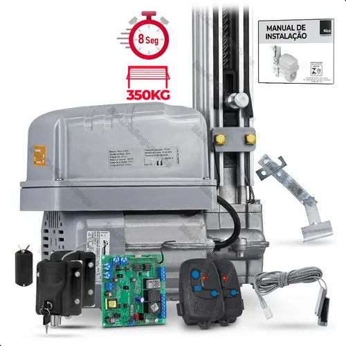 Kit Motor Peccinin Portão Basculante 1/3hp Rápido C/ 2 Trava Cor Cinza Frequência 433mhz Tamanho Da Engrenagem 5/8 127v