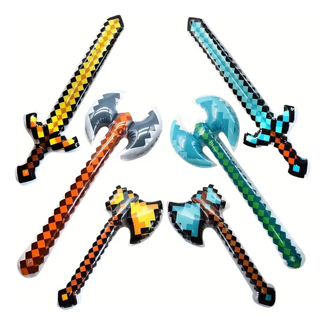 Cc Espada Inflable Pixel Orodiamante Videojuegos Niño 6