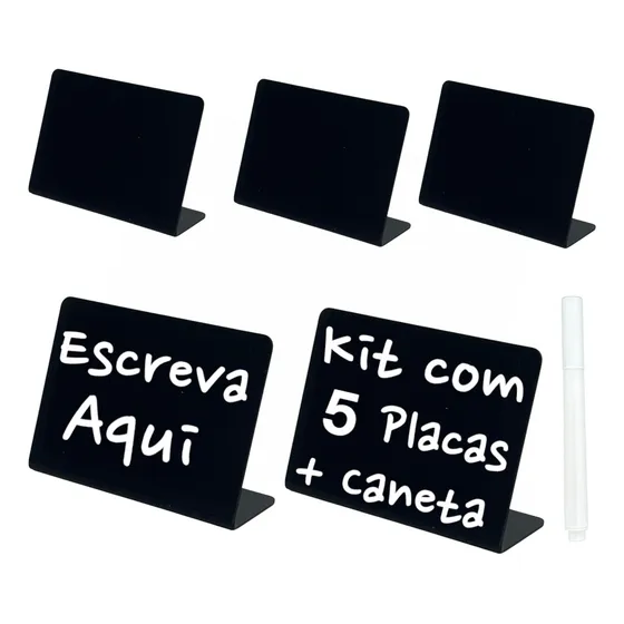 Placa Display Mesa Buffet Vitrine Self-service Preços Kit 5