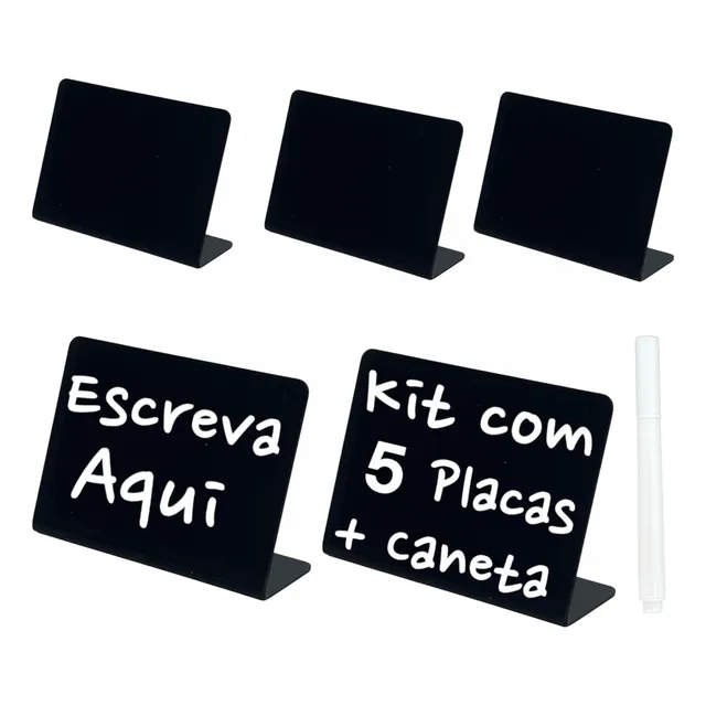 Placa Display Mesa Buffet Vitrine Self-service Preços Kit 5