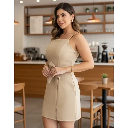 Vestido Alfaiataria Curto Elegante Fashion