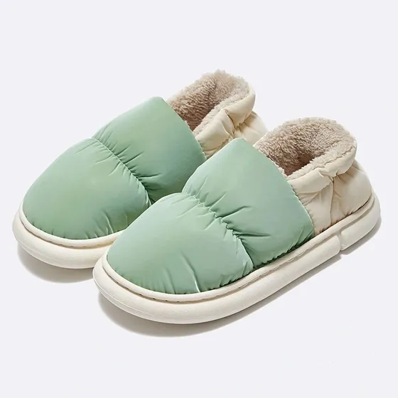 Pantufla Impermeable Cerrada Corderito Suela Goma - Mangacha