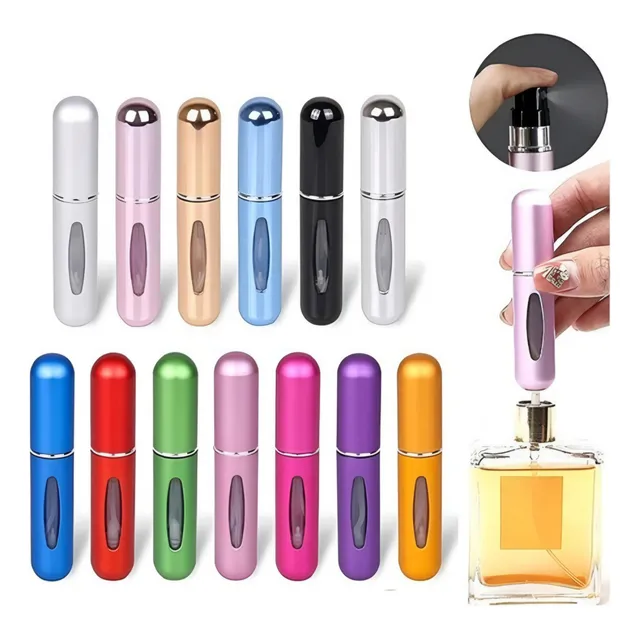 Pack 6 Mini Atomizador De Perfume Portátil Recargable 5 Ml