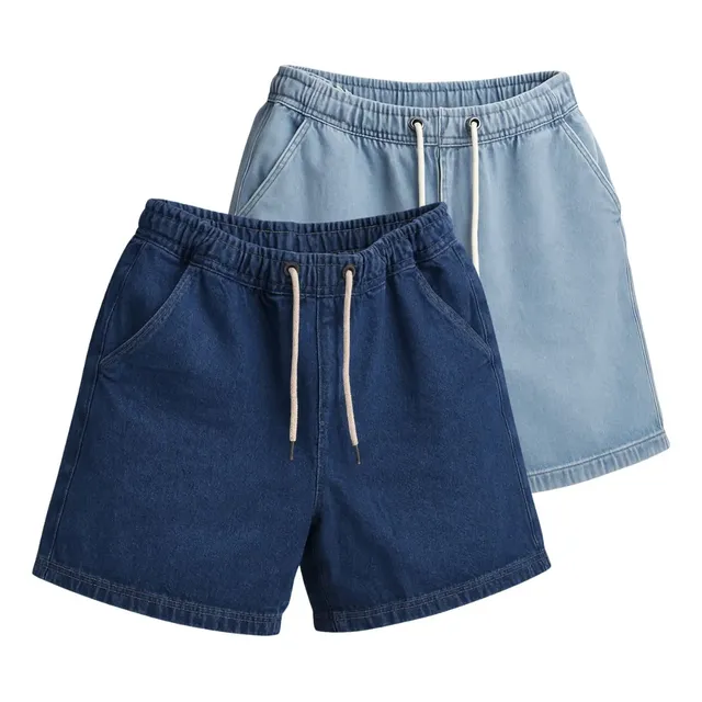 Kit 2 Bermudas Jeans Largas Masculinas Skatista