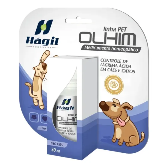 Olhim 30ml Tratamento P/ Lágrima Acida Em Cachorros E Gatos 