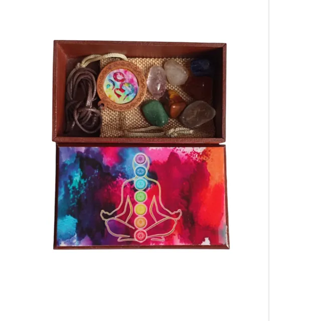 Kit Energético 7 Chakras Cristal De Cuarzo Meditación Reiki