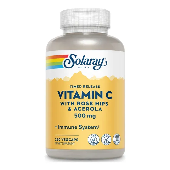 Suplemento De Vitamina C Solaray Con Escaramujo Y Acerola 50