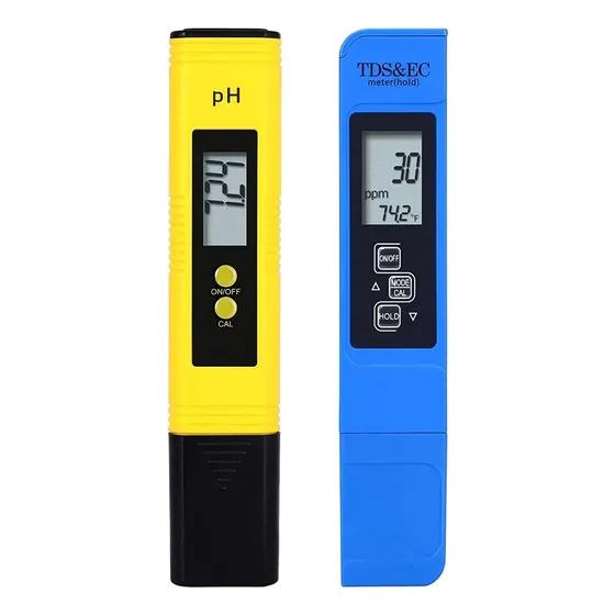 Kit de medidor de agua TDS y Ec + Ph para hidroponía en acuarios