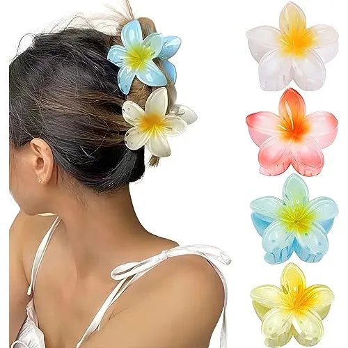 Gqlv Cabello De La Flor Clips De Garra-4pcs Clips De 8346g