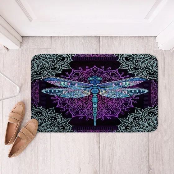 Erosebridal Alfombra Baño Gotica Diseño Libelula Estilo Para