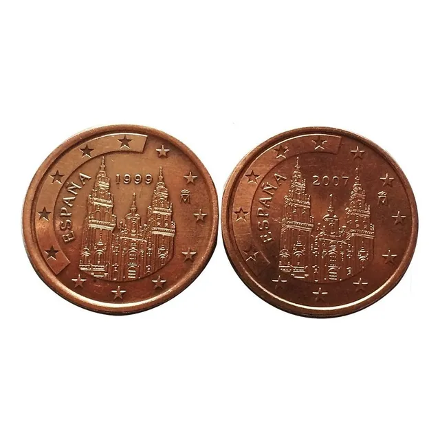 Moneda  5 Centavos De Euro España 1999 Y 2007