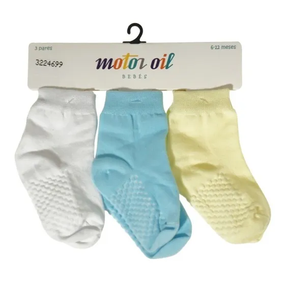 Medias Lisas Para Bebés 6 A 12 Meses Pack X6