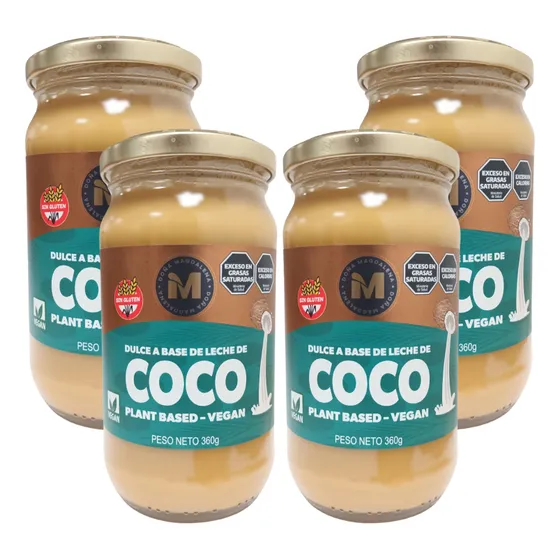 Dulce De Leche Vegano De Coco Doña Magdalena 4 Unidades