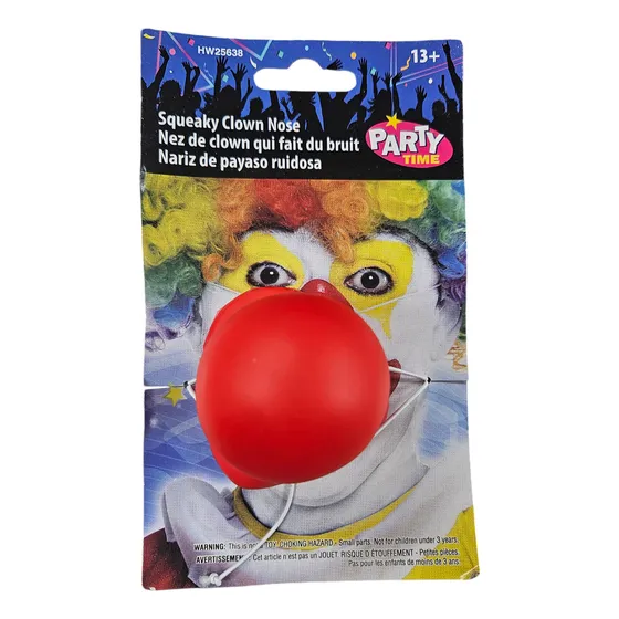 Nariz De Payaso Grande Con Sonido Calidad Color Rojo Nariz