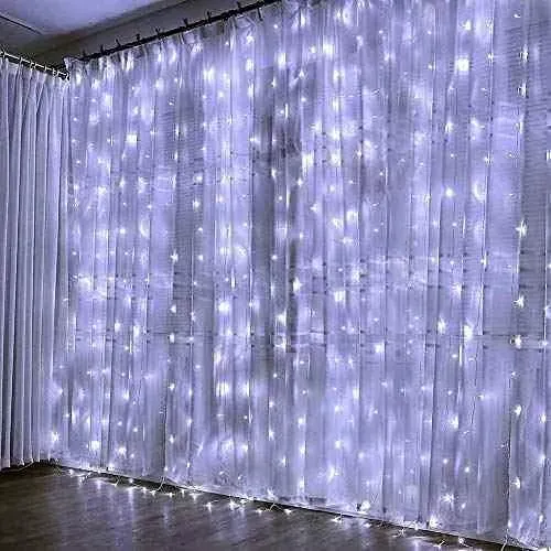 Cortina Lluvia 3x3 Mtrs 320 Led Fria Efectos Interconectable