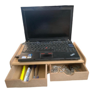 Suporte Organizador P/notbook 2 Gavetas Lisas Mdf Cru Suporte Organizador P/notbook 2 Gavetas Lisas Mdf Cru