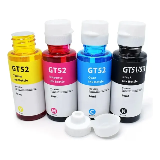 Kit 4 Tinta Compatible Con Hp Deskjet 5810 5820 Gt52 Gt53 Negro / Cyan / Magenta / Amarillo