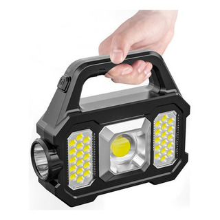 Lámpara Recargable De Trabajo Tipo Led De Mano P/campamento Linterna Solar Led Usb 6 Engranajes 500 Lm Lámpara Recargable De Trabajo Tipo Led De Mano P/campamento Linterna Solar Led Usb 6 Engranajes 500 Lm