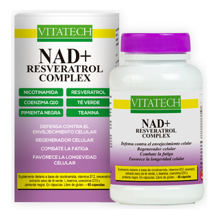Nad+ Resveratrol Complex Vitatech X 60 Cápsulas - Antiage Nad+ Resveratrol Complex Vitatech X 60 Cápsulas - Antiage