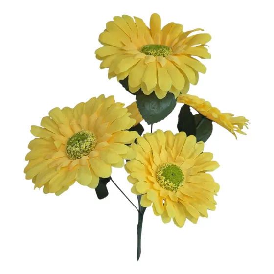 Lote 6 Ramos Gerbera Flor Artificial Decoración Pd300