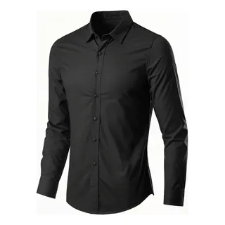 Camisa Social Masculina Slim Premium Manga Longa Camisa Social Masculina Slim Premium Manga Longa