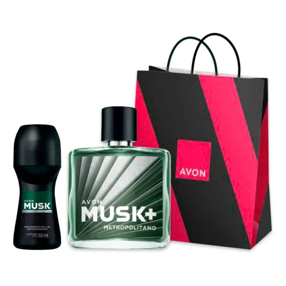 Musk Metropolitano Perfume De Hombre Con Deo Roll On Avon